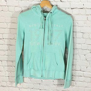 Aeropostale Zip Hoodie Mint M Fall